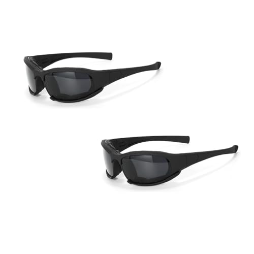 PALAY® UV400 Riding Goggles, Black Cycling & Motorcycle Sunglasses for Men, 3 Interchangeable Lenses, Anti-Fog, Windproof, Scratch-Resistant, Adjustable Strap, 2 Pack with Storage Bag PALAY® UV400 Riding Goggles, Black Cycling & Motorcycle Sunglasses for Men, 3 Interchangeable Lenses, Anti-Fog, Windproof, Scratch-Resistant, Adjustable Strap, 2 Pack with Storage Bag